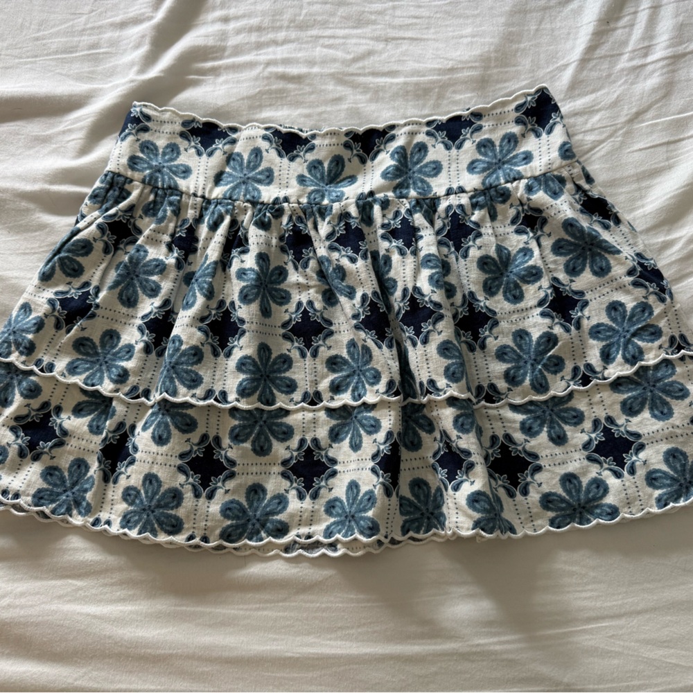 Aguabendita for Target Blue Floral Eyelet Mini Skirt